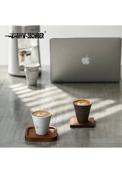 Siyah Mhw-3bomber Kış Kahve Fincanları 120 ml Seramik Kupalar Porselen Barista Aksesuarları Araçları Yeniden Kullanılabilir Espresso Lungo Düz Beyaz Latte (Yurt Dışından) modelleri