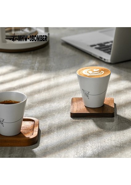 Siyah Mhw-3bomber Kış Kahve Fincanları 120 ml Seramik Kupalar Porselen Barista Aksesuarları Araçları Yeniden Kullanılabilir Espresso Lungo Düz Beyaz Latte (Yurt Dışından) indirimleri