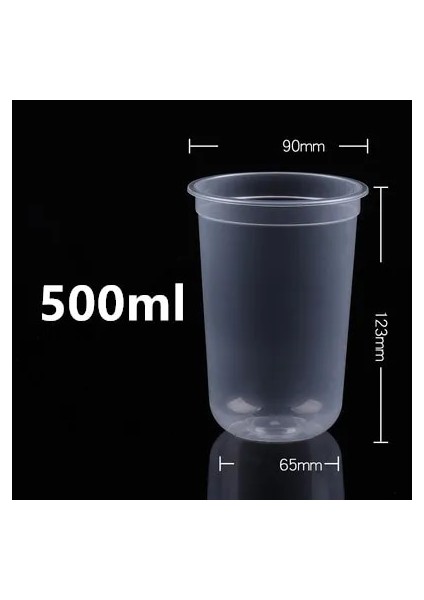 500 ml A 50 Adet 50 Adet/paket 360/500/700 ml Tek Kullanımlık Plastik Kabarcık Çay Bardağı U-Şekilli Tatlı Bardak Sert Pp Materail Özelleştirme Kabul (Yurt Dışından)
