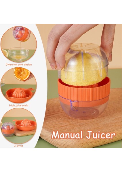 Style1 Turuncu Manuel Taşınabilir Narenciye Sıkacağı Mutfak Aletleri Plastik Portakal Limon Sıkacağı Meyve Sıkacağı Sıkacağı Makinesi Bardak Mutfak Aksesuarları (Yurt Dışından) fiyatları