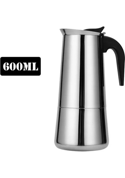600 ml Paslanmaz Çelik Kahve Makinesi Cezve Moka Pot Şofben Kahve Makineleri Su Isıtıcısı Kahve Brewer Latte Percolator Soba Kahve Araçları (Yurt Dışından) fiyatları