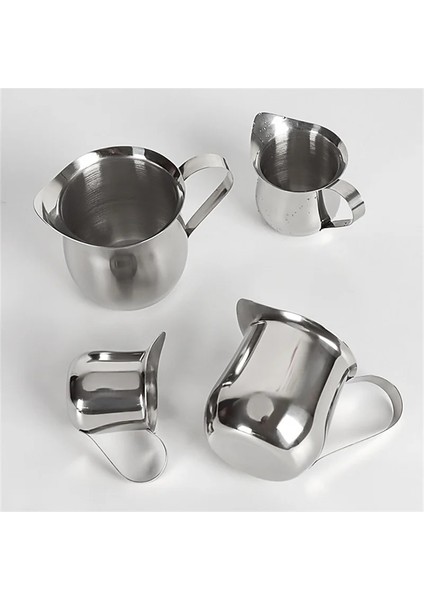 Elek Şablonu ile 150ML (5 Ons) 60ML/90ML/150ML/240ML Süt Köpürtme Sürahisi Espresso Buharda Kahve Latte Köpürtücü Bardak Cappuccino Süt Sürahisi Krem Köpürtme Sürahisi (Yurt Dışından)