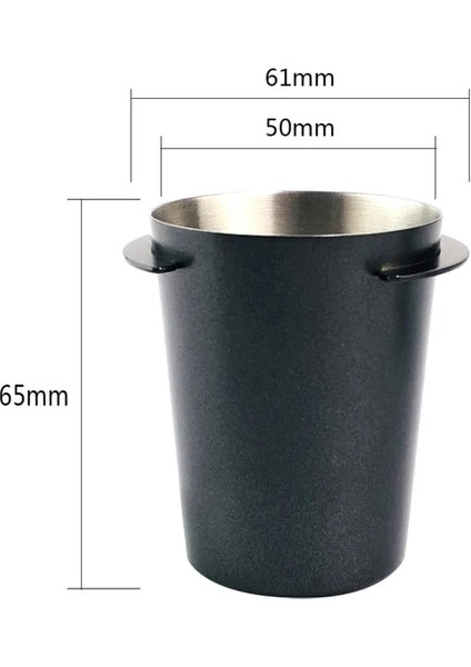 51MM Siyah 58MM 54 mm 51MM Dayanıklı Çelik Kahve Dozaj Kupası Koklama Kupa Espresso Makinesi Aşınması Kolay Temizlenebilir Coffeeg Makinesi Gümüş Siyah (Yurt Dışından)