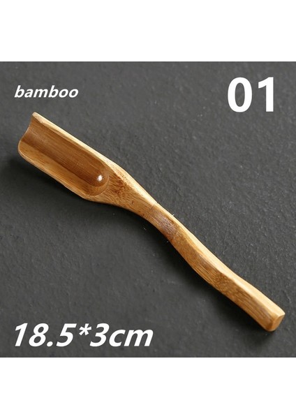 01 Teaware Çay Kaşığı Çay Spatula Çin Çay Töreni Bambu Ahşap Retro Tarzı Doğal Çay Kaşığı Taşınabilir Narin Kaşık (Yurt Dışından)