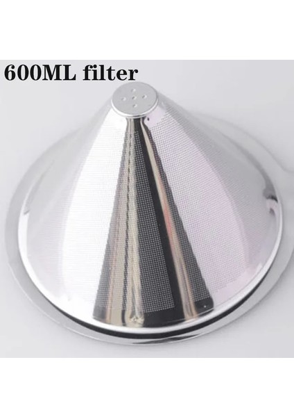 600MLFILTER 800ML Cam Kahve Su Isıtıcısı Fransız Kahve Makinesi Paslanmaz Çelik Filtre ile Yeniden Kullanılabilir Kolu Kahve Fincanı Üzerine Dökün Filtre Coffeeware (Yurt Dışından)