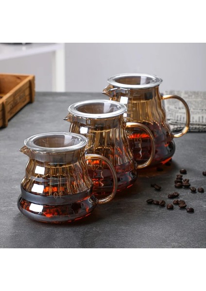 300ML Amber Bulut Kahve Makinesi 300ML 600ML 700ML Dökün Cam Aralığı Kahve Sunucusu Su Şişesi Kahve Makinesi Barista Filtre El Demleme Fincan (Yurt Dışından)