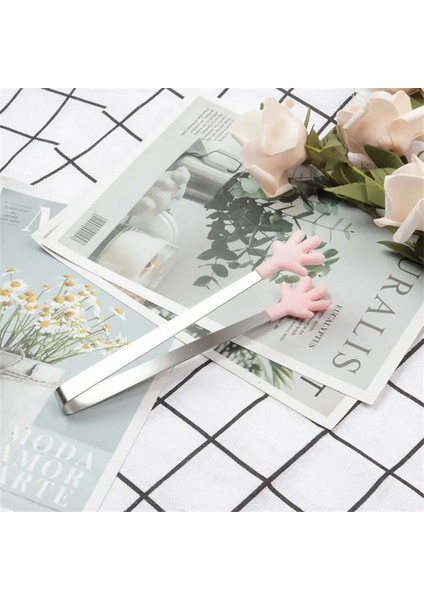 Sarı Eldiven Küçük Palmiye Silikon Klip Paslanmaz Çelik Mini Mini Maşa Buz Şeker Et Gıda Maşası Mutfak Eşyası Malzemeleri Silikon Gıda Maşası (Yurt Dışından) indirimleri