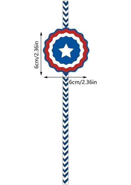 48 Adet 48 Adet Abd Kiraz Kuşu Bayrağı Kağıt Pipet Seti Vatansever Parti Süslemeleri Amerika Bağımsızlık Günü Için Tek Kullanımlık Kek Topper Kartı (Yurt Dışından)