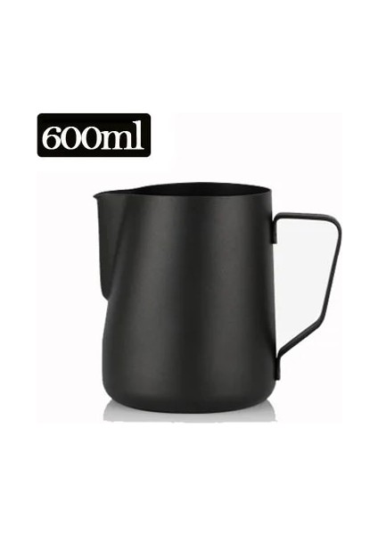 Siyah 600 ml 4 Stil Paslanmaz Çelik Köpürtme Sürahi Çekme Çiçek Fincan Espresso Cappuccino Sanat Sürahi Sürahi Süt Köpürtücüler Kupa Kahve Araçları (Yurt Dışından)