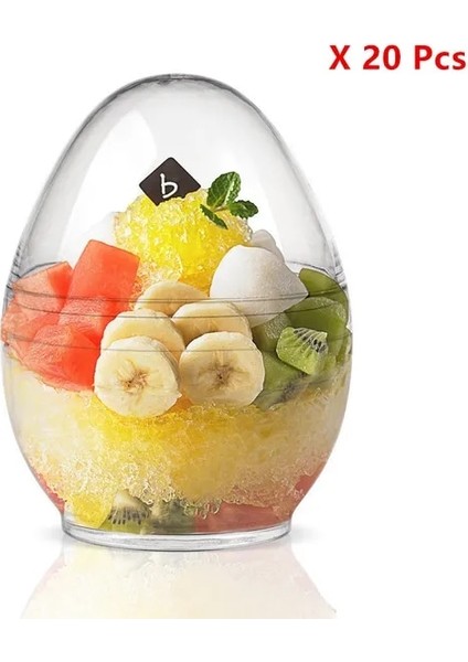 Yumurta Şekilli Bardak Şeffaf Tatlı Kutusu Yumurta Şekli Kubbe Kapaklı Plastik Bardaklar Mutfak Pişirme Aksesuarları Kek Pasta Kapları Dondurma Kavanozları (Yurt Dışından) fiyatları