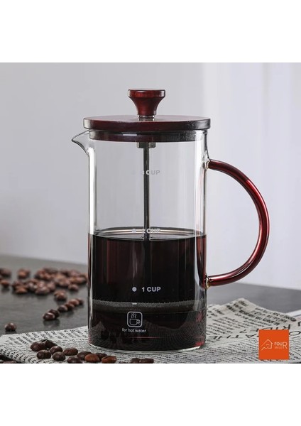Zeytin Ağacı Kapaklı 400 ml Kahve Makinesi Fransız Basın Filtresi Çay Brewer Coffeeware Teaware Basit Basınçlı Cam Pot Kahve Makinesi El Punch Pot Çay Makinesi (Yurt Dışından) fırsatları