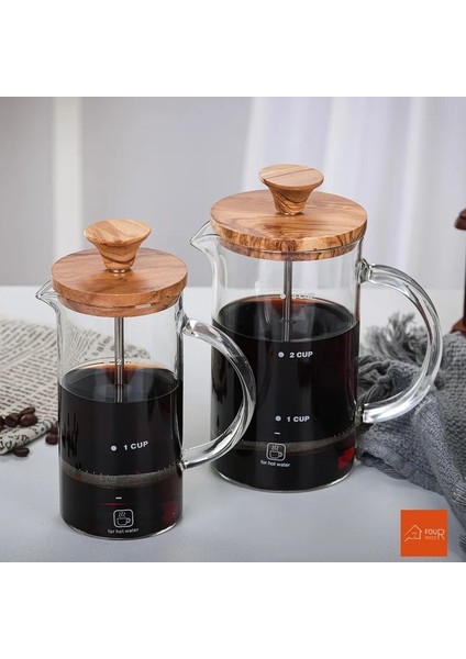 Zeytin Ağacı Kapaklı 400 ml Kahve Makinesi Fransız Basın Filtresi Çay Brewer Coffeeware Teaware Basit Basınçlı Cam Pot Kahve Makinesi El Punch Pot Çay Makinesi (Yurt Dışından) indirimleri
