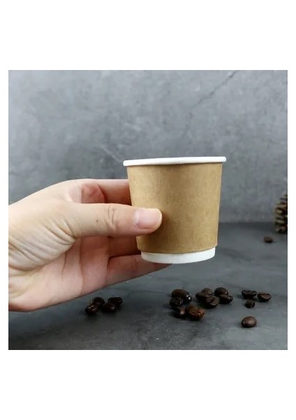C 100 Adet 100 Adet/paket 4 Oz Kağıt Bardak Tek Kullanımlık Parti Malzemeleri Kraft Kahve Sıcak Içme Kek Kağıdı Plastik Para Postres Tapa Kaplar (Yurt Dışından)
