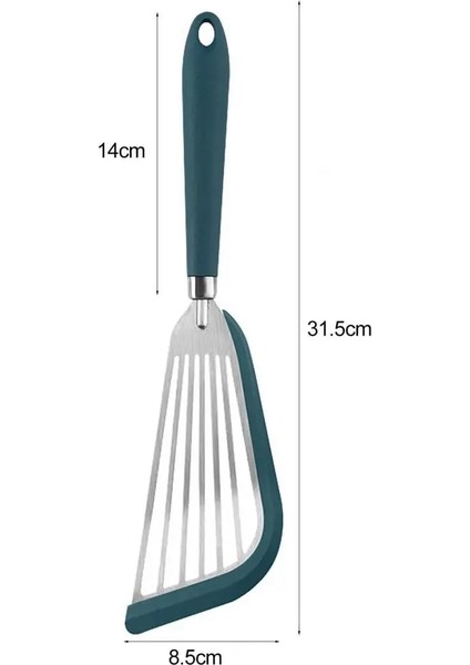 Siyah 2 Adet Pişirme Spatula Kolay Temizlenebilir Silikon Saplı Spatula Saplı Kaymaz Silikon Balık Spatula Tencere Mutfak Kaynağı (Yurt Dışından) indirimleri