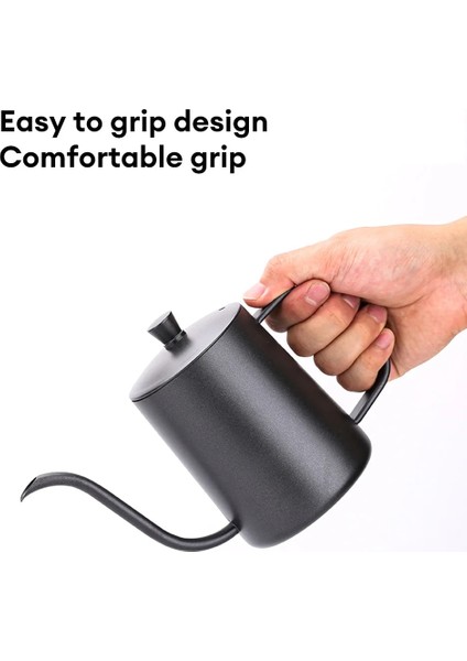 600 ml Gümüş Paslanmaz Çelik Cezve Uzun Dar Borulu Damlama Su Isıtıcısı Manuel Kahve Makinesi Çaydanlık Üzerine Dökün 350 ML/600 ml Kapaklı (Yurt Dışından) fırsatları