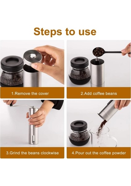 Orijinal Renk Taşınabilir Manuel Kahve Değirmeni Paslanmaz Çelik Seramik Taşlama Çekirdek Çıkarılabilir Profesyonel Kahve Çekirdeği Öğütücü (Yurt Dışından) indirimleri