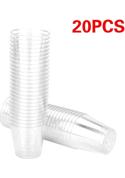 20 Adet 30ML 1/20 Adet 30/35ML Yeni Tek Kullanımlık Şeffaf Plastik Bardak Piknik Doğum Günü Mutfak Parti Sofra Jöle Dondurma Bardak Ev Mutfak Fincanı (Yurt Dışından)