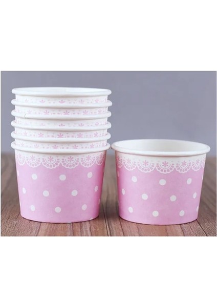 Sadece Cup3 8.5CM50PCS 50 Adet Kağıt Bardaklar Doğum Günü Partisi Şekeri Tatlı Kapaklı Bardak Yüksek Kaliteli Karikatür 200 ml Küçük Yuvarlak Tek Kullanımlık Dondurma Kasesi (Yurt Dışından)