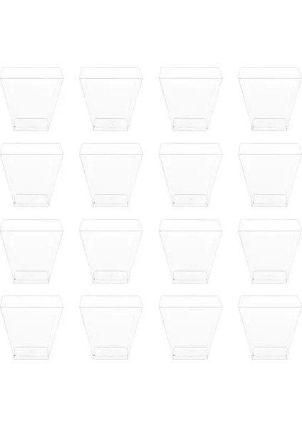 Gösterildiği Gibi 100 Adet Tek Kullanımlık Bardak Puding Jöle Mousse Bardak Tiramisu Tatlı Bardak Şeffaf Puding Bardak Tatlı Gıda Kabı (Yurt Dışından)