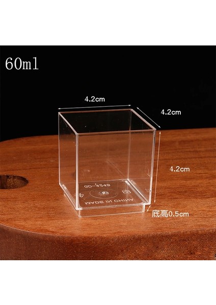 40 Adet 20/40/60 Adet Mini Tatlı Bardak Tek Kullanımlık Plastik Bardaklar 60 ml Şeffaf Puding Mousse Jöle Yoğurt Gıda Kabı (Yurt Dışından)
