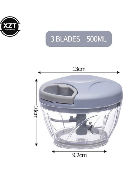 500ML 1 Adet Ev Manuel Kıyma Makinesi Çok Fonksiyonlu El Çekilmiş Meyve Sıkacağı Blender 5 Bıçaklı Mutfak Robotları Et Kıyma Mutfak Gereçleri (Yurt Dışından) fiyatları