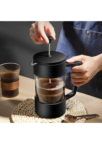 350ML 350 600 1000ML Fransız Basın Kahve Makinesi Yüksek Borosilikat Cam Ev Kahve Bira Makinesi Süt Köpüğü Köpürtücü Barista Çay Makinesi (Yurt Dışından)