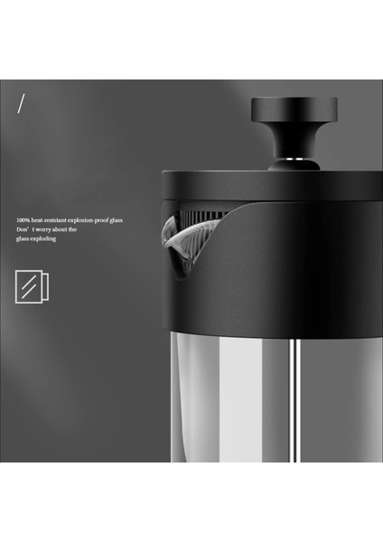350ML 350 600 1000ML Fransız Basın Kahve Makinesi Yüksek Borosilikat Cam Ev Kahve Bira Makinesi Süt Köpüğü Köpürtücü Barista Çay Makinesi (Yurt Dışından)