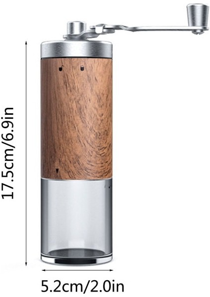 Manuel Çapak Kahve Değirmeni Taşınabilir Seramik Çapak Kahve Makinesi Sonsuz Ayarlanabilir Öğütme El Krank Kahve Değirmeni Ev Için (Yurt Dışından)