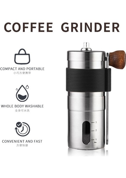 Kahverengi Kahve Değirmeni Manuel Paslanmaz Çelik Taşınabilir Mini El Yapımı Kahve Çekirdeği Değirmeni Profesyonel Kahve Aracı Kahve Aksesuarları (Yurt Dışından) indirimleri