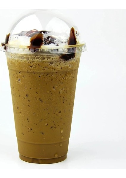 700 ml 24 Oz 50 Adet 720 ml Şeffaf Plastik Tek Kullanımlık Bardak Kubbe Kapaklı Buzlu Soğuk Içecek Kahve Çay Suyu Smoothie Kabarcık Boba Frappucino, Büyük Boy (Yurt Dışından) indirimleri
