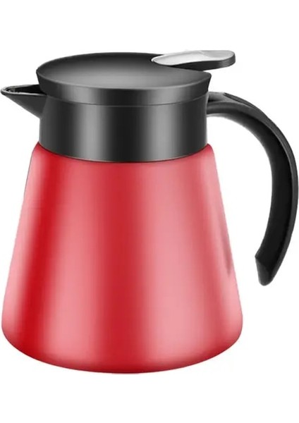 Kırmızı 680ML 680/880ML Paslanmaz Çelik Çift Duvar Termos Yalıtımlı Cezve Termos Süt Çay Su Sürahisi Su Isıtıcısı (Yurt Dışından)