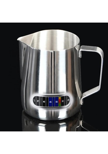 600ML Latte Süt Köpürtme Sürahileri Entegre Termometreli Latte Art Sürahisi Paslanmaz Çelik Krema Sıcaklığı Espresso Buharlama Sürahileri (Yurt Dışından) indirimleri