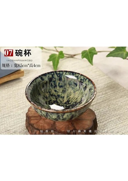 Stil 7 El Yapımı Seramik Çay Fincanları Çin Çay Bardağı Porselen Bardak Drinkware (Yurt Dışından)