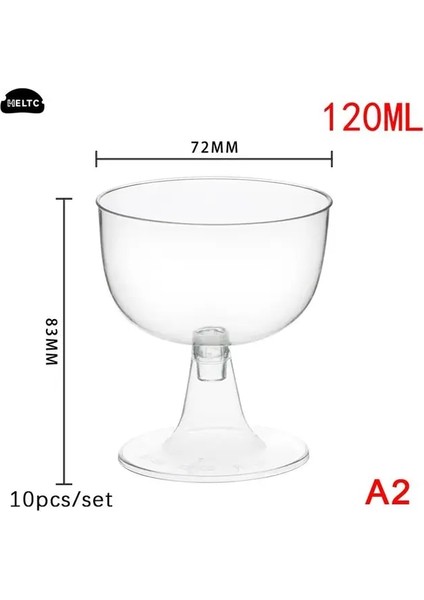 10PCS-A2 5/10 Adet Mini Tek Kullanımlık Plastik Bardaklar Tatlı Bardak Temizle Mus Salata Jöle Yoğurt Pişirme Trapez Gıda Kabı Dondurma Bardağı (Yurt Dışından)