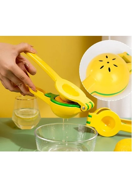 Sarı Limon Dilim Sıkacağı Narenciye Portakal Sıkacağı El Manuel Kireç Basın Suyu Meyve Üreticisi El Paslanmaz Çelik Mutfak Aracı Için (Yurt Dışından)