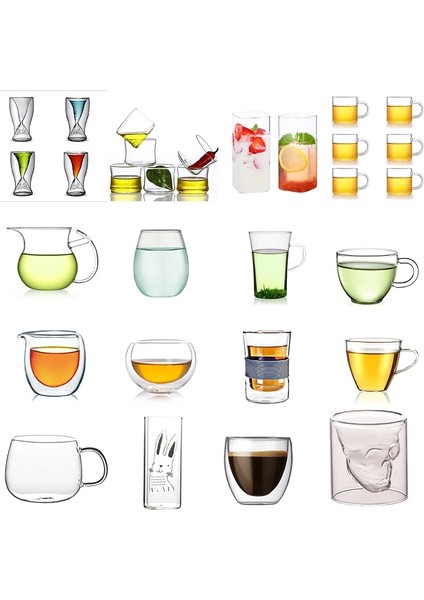 75 ml Kraft Köpük Kutu Yüksek Borosilikat Cam Çift Duvar Yalıtımlı Kahve Fincanı 80 ml Içme Süt Çay Meyve Suyu Kahve Latte Espresso AQ227 (Yurt Dışından)