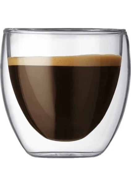 75 ml Kraft Köpük Kutu Yüksek Borosilikat Cam Çift Duvar Yalıtımlı Kahve Fincanı 80 ml Içme Süt Çay Meyve Suyu Kahve Latte Espresso AQ227 (Yurt Dışından)