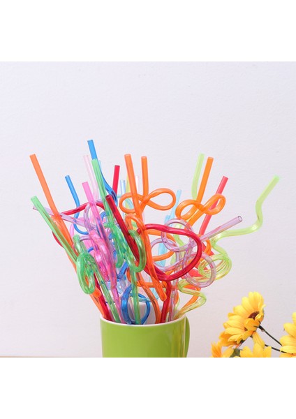Gösterildiği Gibi 24 Adet Bükülmüş Boru Içme Pipetleri Geri Dönüştürülebilir Pipetler Tek Kullanımlık Sert Tüp Parti Plastik (Yurt Dışından) indirimleri