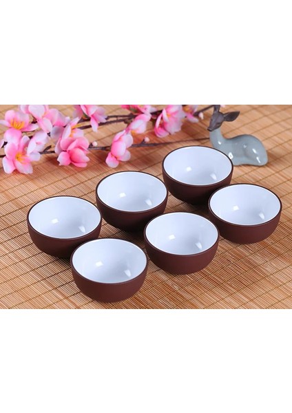 02 Yaratıcı 6 Adet Mor Kil Çay Bardağı, Puer Çay Bardağı Yixing Mor Çay Fincanı, Çin Kung Fu Bardak Çin Porselen Hediye (Yurt Dışından) indirimleri