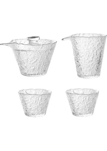 C Yüksek Kaliteli Çekiç Cam Çay Seti Japon Çaydanlık Çin Kung Fu Çay Töreni Kupalar Kahve Fincanları Cam Kupa Gaiwan Teaware Pot (Yurt Dışından)