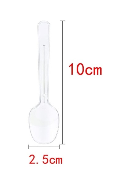 Kaşık 40 Adet 100 ml 20 Adet Tek Kullanımlık Plastik Tatlı Bardak Doğum Günü Şeffaf Parti Dondurma Ev Noel Verilen (Yurt Dışından)