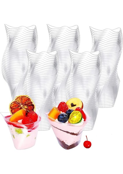 Kaşık 40 Adet 100 ml 20 Adet Tek Kullanımlık Plastik Tatlı Bardak Doğum Günü Şeffaf Parti Dondurma Ev Noel Verilen (Yurt Dışından) fiyatları