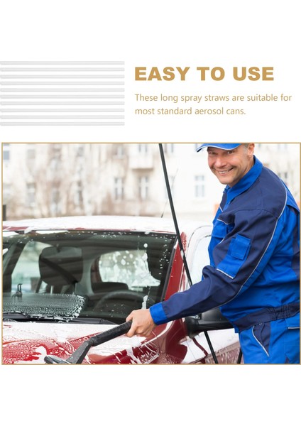 Beyaz 10 Adet Küçük Tüp Su Hortumu Püskürtücü Değiştirin Suite Can Boru Kiti Aksesuarı Pvc Ince Saman Aerosol (Yurt Dışından) fırsatları