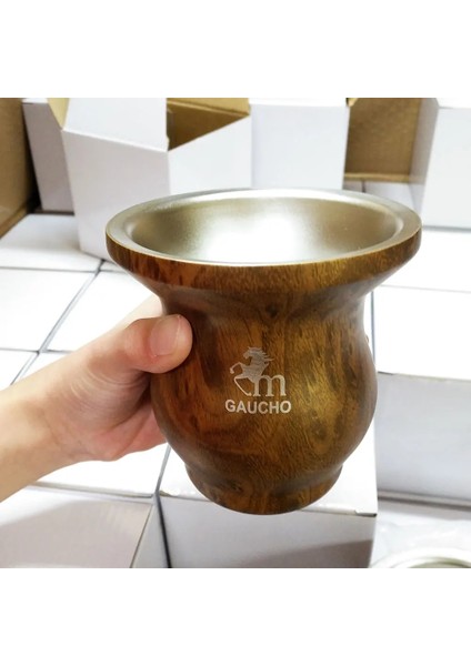 200-400ML 1 Adet/grup Gaucho Yerba Mate Su Kabakları Kupası 8 Oz Paslanmaz Çelik Arjantin Calabash 250 ml Süt Çay Kupa Çift Duvar Isı Yalıtımlı (Yurt Dışından)