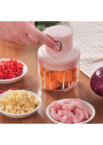 B 250 ml Mutfak Kıyma Makinesi Parçalayıcı Sarımsak Zencefil Kıyıcı Blender Çok Fonksiyonlu Ev Mutfak Robotu Elektrikli Mikser (Yurt Dışından)