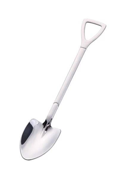 Gümüş 1 Adet Kalınlaşmak Kahve Kaşığı Çay Kaşığı Çatal Bıçak Kaşık Seti Paslanmaz Çelik Retro Demir Kürek Dondurma Kaşığı Kepçe Yaratıcı Kaşık (Yurt Dışından) fiyatları