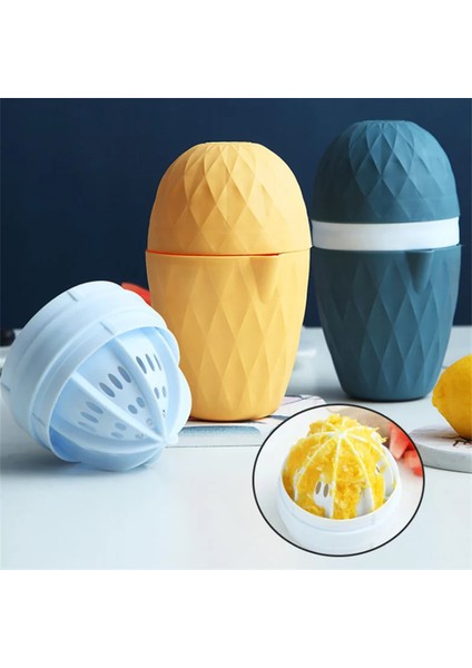 Koyu Mavi Mini Taşınabilir Çok Fonksiyonlu Manuel Sıkacağı Limon Portakal Narenciye Sıkacağı Kullanışlı Meyve Sıkacağı (Yurt Dışından) modelleri