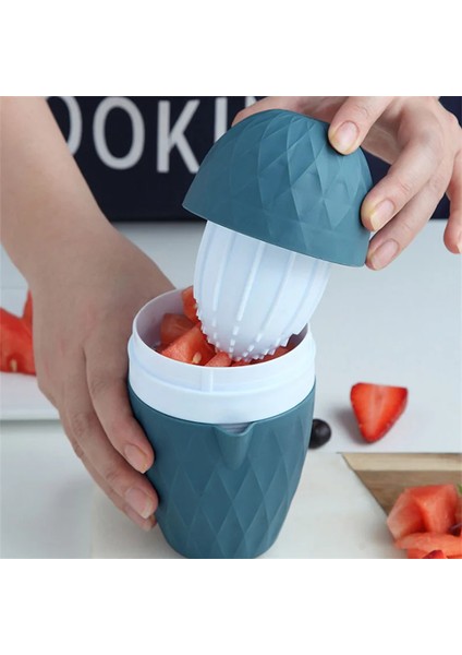 Koyu Mavi Mini Taşınabilir Çok Fonksiyonlu Manuel Sıkacağı Limon Portakal Narenciye Sıkacağı Kullanışlı Meyve Sıkacağı (Yurt Dışından) indirimleri