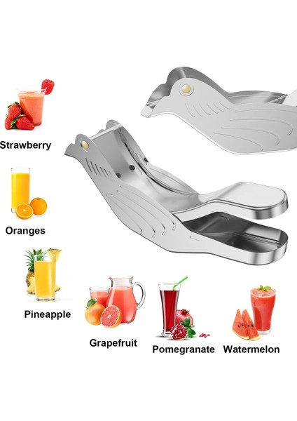 2 Adet Kuş Şekli Manuel Portakal Sıkacağı Paslanmaz Çelik Limon Sıkacağı Narenciye Presi Meyve El Suyu Üreticisi Mutfak Aksesuarları Araçları (Yurt Dışından) modelleri