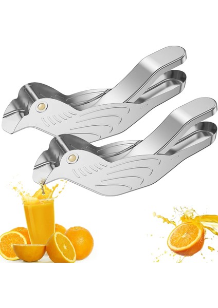 2 Adet Kuş Şekli Manuel Portakal Sıkacağı Paslanmaz Çelik Limon Sıkacağı Narenciye Presi Meyve El Suyu Üreticisi Mutfak Aksesuarları Araçları (Yurt Dışından) fırsatları